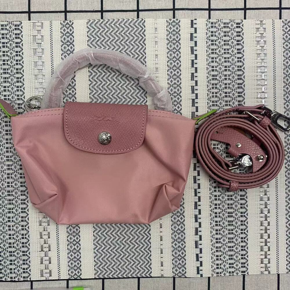 Longchamp Le Pliage Pouch – Pink Mini Crossbody